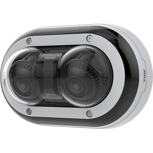 AXIS P3715-PLVE P37 Series 2x2MP Outdoor Vandal Resistant Panoramic 360° Fixed Dome IR WDR IP Camera, 3-6mm Varifocal Lens, White