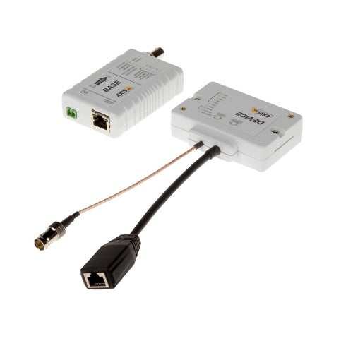 AXIS T8645 T864 Series PoE+ Over Coax Compact 1-Channel Migration to IP Kit, Includes 2 Adapters, White