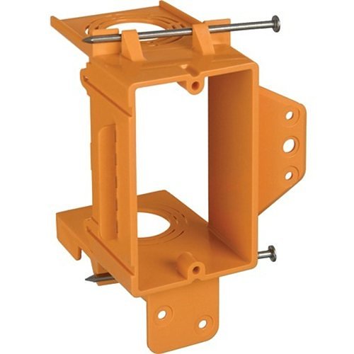 ABB SC100A Carlon Single-Gang Low-Voltage Bracket, Resi-Rings 3/4"x1"x1-1/4", Non-Metallic, 24-Pack, Orange