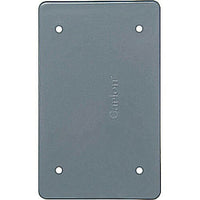 ABB E980CN-CAR Carlon 1-Gang Weatherproof Blank Cover, Gray