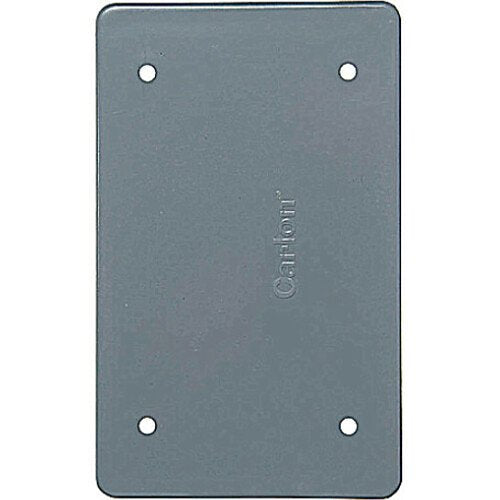 ABB E980CN-CAR Carlon 1-Gang Weatherproof Blank Cover, Gray
