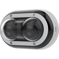 AXIS P3715-PLVE P37 Series 2x2MP Outdoor Vandal Resistant Panoramic 360° Fixed Dome IR WDR IP Camera, 3-6mm Varifocal Lens, White