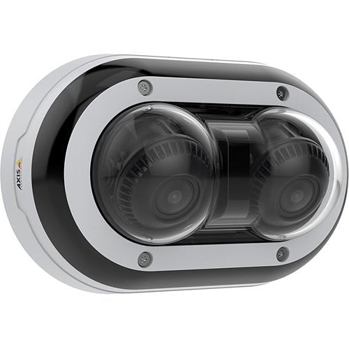 AXIS P3715-PLVE P37 Series 2x2MP Outdoor Vandal Resistant Panoramic 360° Fixed Dome IR WDR IP Camera, 3-6mm Varifocal Lens, White
