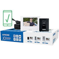 Aiphone JOS-1AW JO Series Mobile-Ready Box Set with Standard, Surface-Mount Door Station, 7" Video Set