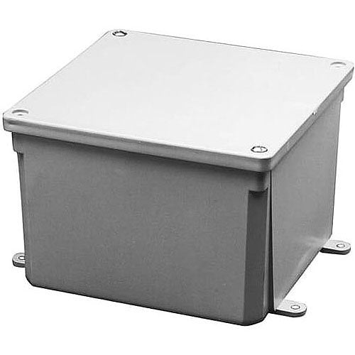 ABB E989NNJ-CAR Carlon 4"x4"x2" Molded Junction Box, PVC, Gray