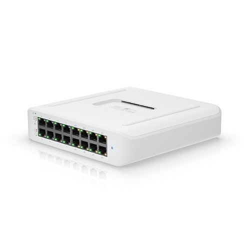 Ubiquiti USW-LITE-16-POE 16-Port Lite 8 PoE Layer 2 Switch, White