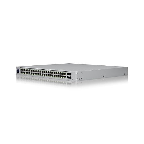 Ubiquiti USW-PRO-48-POE 48-Port Pro 48 PoE Layer 3 Switch with PoE++ Output, Silver