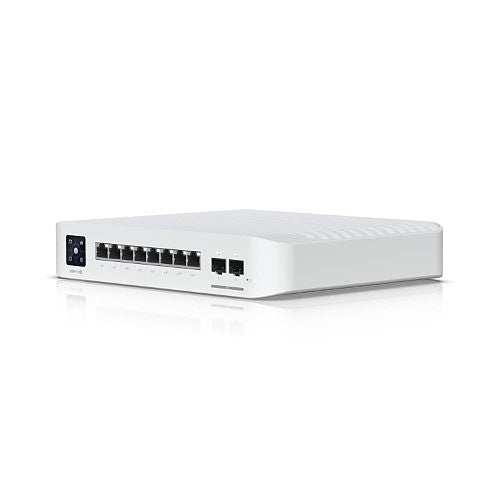 Ubiquiti USW-PRO-8-POE 8-Port Pro 8 PoE Layer 3 Switch with PoE+ and PoE++ Output, White