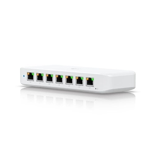 Ubiquiti USW-ULTRA-60W 8-Port Ultra Layer 2 GbE PoE Switch, 52W PoE Availability, White