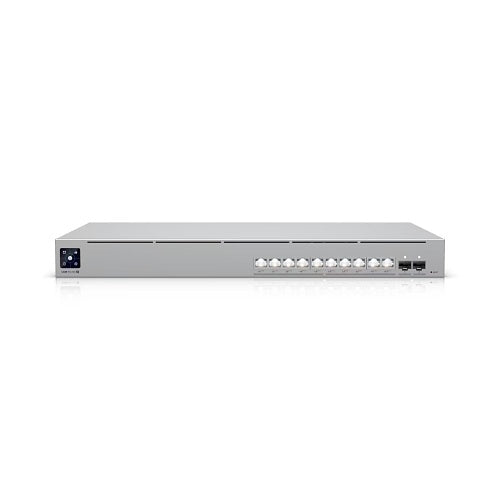 Ubiquiti USW-PRO-XG-10-POE 10-Port Layer 3 Etherlighting PoE+++ Switch with (10) 10 GbE and (2) 10G SFP+ Port, 1U RS