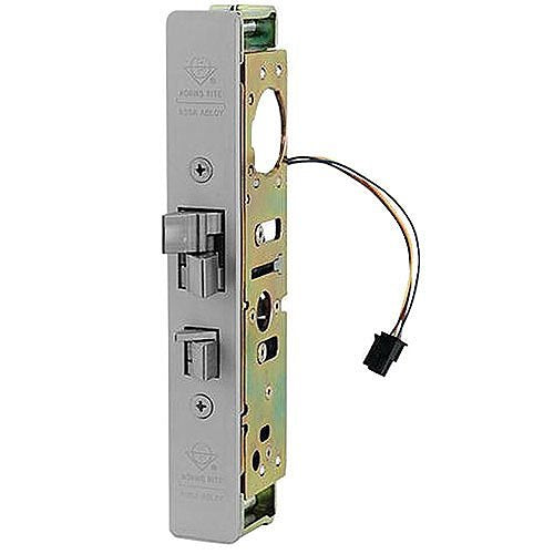 Adams Rite 4300-30-201-628 4300 Steel Hawk Electrified Deadlatch, 1-1/8" Backset for Flat Mortised Strike, Clear Anodized