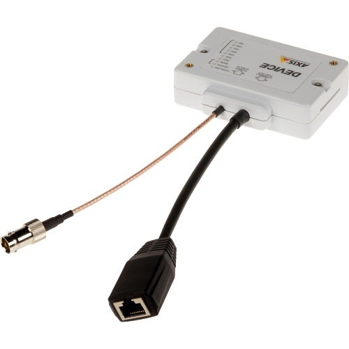 AXIS T8643 PoE+ over Coax Compact 1-Channel Device Unit, White