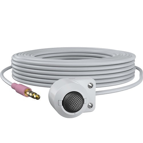 AXIS T8351 Mk II Discreet and Compact Analog Microphone, 3.5mm, White