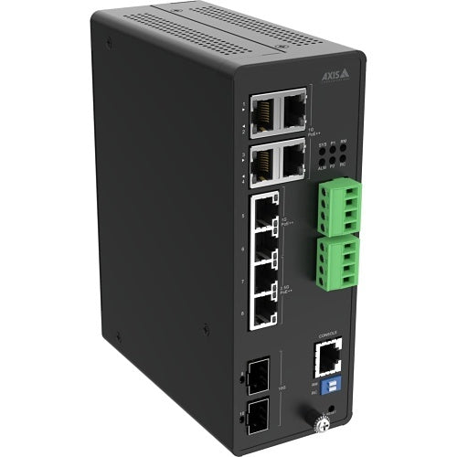 AXIS D8208-R 8-Port Managed Industrial PoE++ Switch, 480W Power Budget