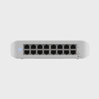 Ubiquiti USW-LITE-16-POE 16-Port Lite 8 PoE Layer 2 Switch, White